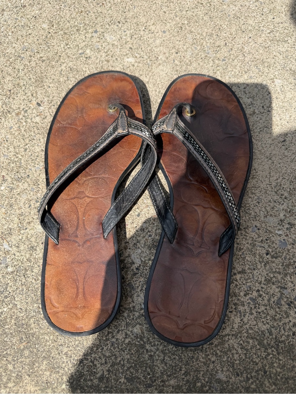 Coach Laura Sandal, Gunmetal w/ Sequins